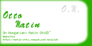 otto matin business card